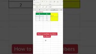 How to Multiply Numbers in Excel! 