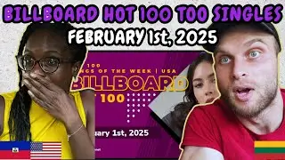 REACTION TO Billboard Hot 100 Top Singles This Week + Bubbling Under Hot 100 (February 1st, 2025)