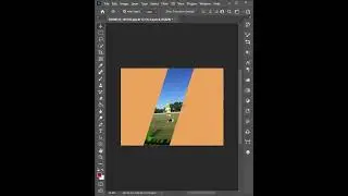 How to crop an image in diagonal shape in Photoshop