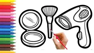 How to Draw Beauty Tools for kids 🌈