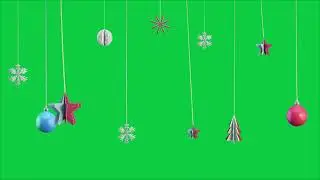 Christmas Decorations Dropping / Swinging | Green Screen & Luma Matte
