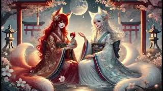 Tiny Human Husband Shared By Kitsune Goddesses | Play In Mouth & Belly Love Story | Stomach Stories