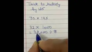 Multiply by 125 shortcut method