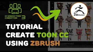 How to Creating Character Creator and IClone 7  Custom Toon animal CC3 using goz Zbrush