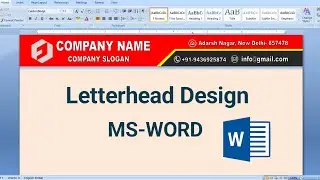Letterhead design in word | Letterhead kaise banaye in hindi | Professional letterhead in word