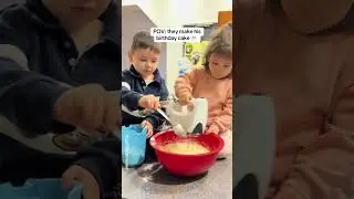Lovely baby making cake 🍰 Happy Babies Kidz View 💕 #happybabieskidzview
