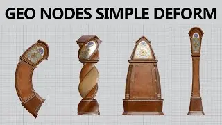 Blender 3.1/3.0 Geometry Nodes Simple Deform Node Groups (Bend, Twist, Taper, Stretch)