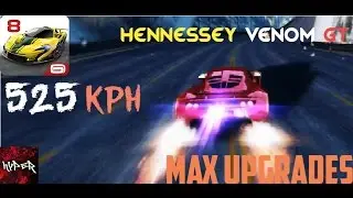 Asphalt 8 - MAX Hennessey Venom GT Gameplay (525 KMH :O)