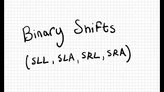 Binary Shifts (SLL, SLA, SRL, SRA)