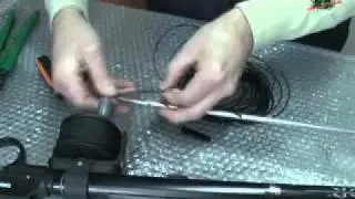 Установка катушки и привязка гарпуна на арбалет