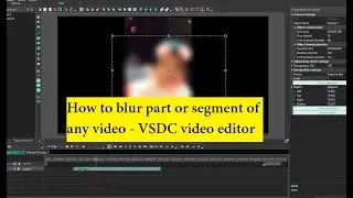 How to blur part or segment of any video - VSDC video editor