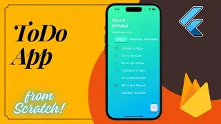 🔥Epic Flutter TO DO App with Firebase | Full Tutorials from Scratch