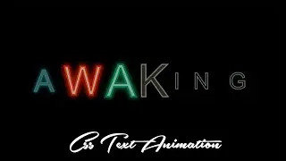 Css Text Animation | Css Animation Tutorial | Cool Css Effects 2020