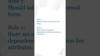 Rules of Third Normalisation Form(3NF) #SQL #dbms  #RDBMS #interview