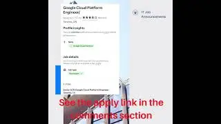 Google Cloud Platform Engineer | Toronto | Apply Now | Link in Comments Section