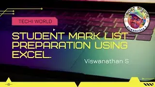 Student Mark List Generation | MS - Excel | தமிழ்