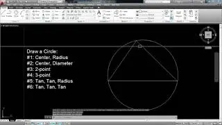 Autocad Basic Command: Draw a circle - 6 ways to draw a Circle