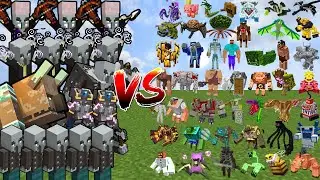 UPGRADED ILLAGER RAID vs 500 MOST POWERFUL MOBS