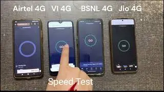 Airtel 4G vs Vi 4G vs BSNL 4G vs Jio 4G Speed Test | Ookla, Fast, & Google Speed Test Results