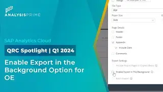 Enable Export in the Background Option for OE