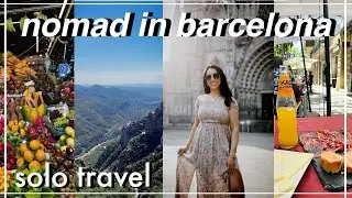 ALONE IN BARCELONA solo travel vlog // rooftops, food markets, shopping, insane montserrat trip!