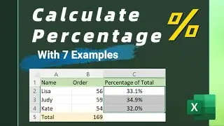 How to calculate percentage in Excel - with 7 formula examples