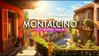 The medieval Tuscan village in Italy 4k 🇮🇹 Walking tour 4K50fps - Montalcino