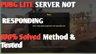 How to Pubg lite Server busy problem fix 100% | Server not responding problem solved(part 2)