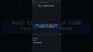 Real-time python interpreting extension in vs code 