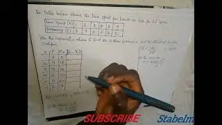 Statistics 101 : Mean, Variance and Standard Deviation of a Frequency Distribution