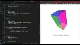 CSS Tutorial: 6 Sides Cuboid Shape with Animation 