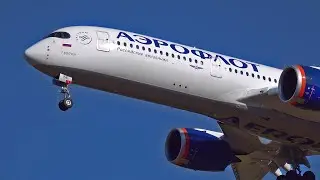 Три поколения самолёта Airbus на посадке: A300 - сделан в 1985 г. | A330 - 2012г. | A350 - 2022 г.