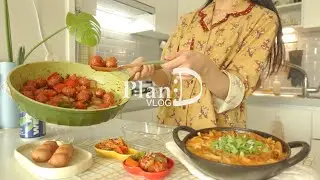 ENG│일 끝내고 행복한 치킨파티. 혼자 놀다 석파정 미술관 가기. 비벼먹는 오일닭칼국수