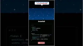 Snowfall Animation Effect using Html and Css 