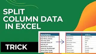 Excel Tricks in Hindi | Split Column data in Excel