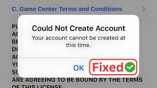 Could not create account your account cannot be created at this time Apple ID Problem iPhone 2024