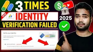 Youtube adsense identity verification problem | Adsense identity verification failed 3 times 2025