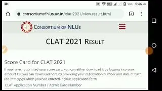 CLAT 2021 Result/Clat Result 2021/Clat 2021 result out/Clat 2021 latest update/Clat Result Out