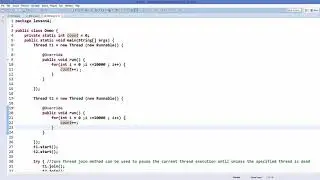 Java Threads Tutorial 4    Java Thread join Method and Synchronized Method HD