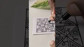 Draw with me 🎨🖌️✨ zentangle patterns #shorts #shortsfeed #art #drawing #satisfying