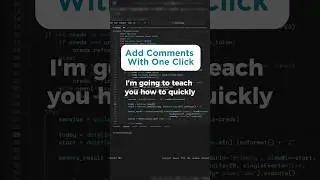 How to quickly add comments to your code #code #programming