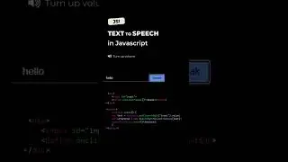 Text to speech in JS 