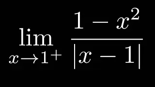 Find the limit of (1-x^2)/|x-1| as x approaches 1 from the right