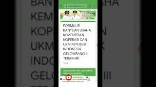 Hari Ini Di Buka Kembali Pendaftaran Online Bantuan UMKM Gelombang Terakhir