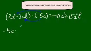 Умножение многочлена на одночлен 7 класс