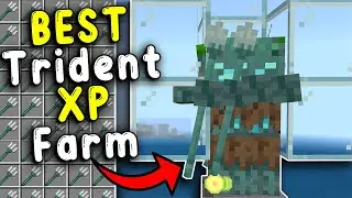 INSANE TRIDENT XP Farm in Minecraft Bedrock 1.21!