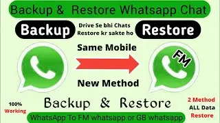 Backup And Restore Data WhatsApp To FM WhatsApp | Technical Rex