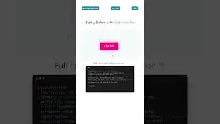 Bubbly Button with Click Animation Using HTML & CSS 🎈