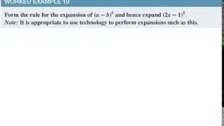 11MMC6E19 Expanding using Pascal's triangle