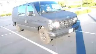 Flat Black Bed Liner budget paint job van first on youtube. Rustoleum spray cans cheap $200 diy